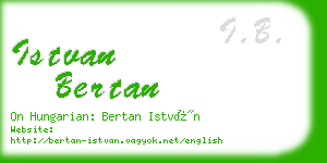 istvan bertan business card